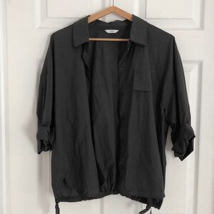 Lightweight green linen blouse